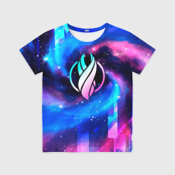 Детская футболка 3D Dead Space неоновый космос
