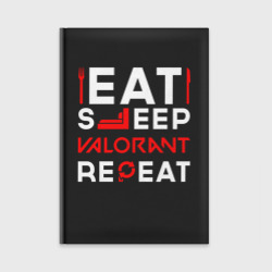 Ежедневник Надпись eat sleep Valorant repeat