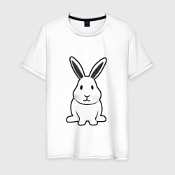 Снежный кролик – Мужская футболка хлопок с принтом купить со скидкой в -20%
