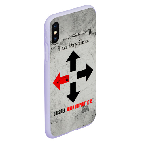 Чехол для iPhone XS Max матовый Outsider Album Inspirations - Three Days Grace, цвет светло-сиреневый - фото 3