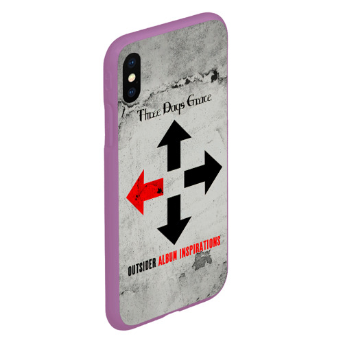 Чехол для iPhone XS Max матовый Outsider Album Inspirations - Three Days Grace, цвет фиолетовый - фото 3