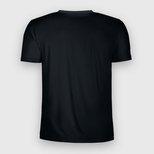 Мужская футболка 3D Slim с принтом Уэнсдей и Вещь, вид сзади #1