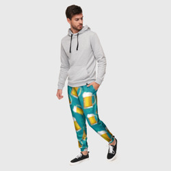 Мужские брюки 3D Пивные кружки - текстура - фото 2