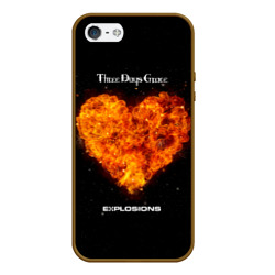 Чехол для iPhone 5/5S матовый Explosions - Three Days Grace