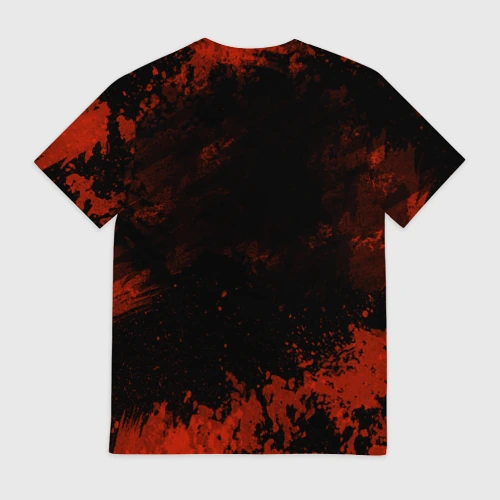 Мужская футболка 3D с принтом Horror    Slipknot, вид сзади #1