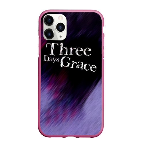 Чехол для iPhone 11 Pro Max матовый Three Days Grace lilac, цвет малиновый