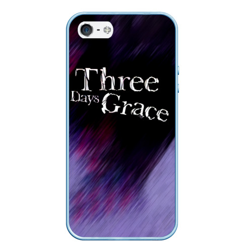 Чехол для iPhone 5/5S матовый Three Days Grace lilac, цвет голубой