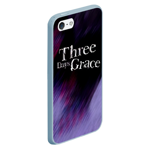 Чехол для iPhone 5/5S матовый Three Days Grace lilac, цвет голубой - фото 3