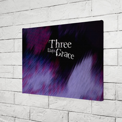 Холст прямоугольный Three Days Grace lilac, цвет 3D печать - фото 3