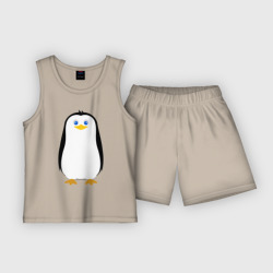 Детская пижама с шортами хлопок Красивый пингвин