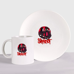 Набор: тарелка + кружка Slipknot rock