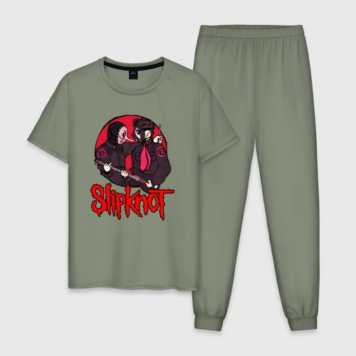 Мужская пижама хлопок Slipknot rock