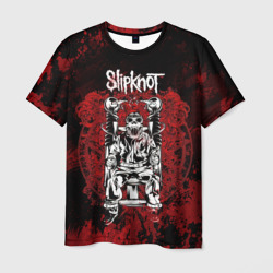 Мужская футболка 3D Slipknot    скелет