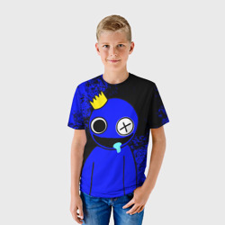 Детская футболка 3D Радужные друзья: улыбчивый Синий - фото 2