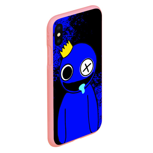 Чехол для iPhone XS Max матовый с принтом Радужные друзья: улыбчивый Синий, вид сбоку #3