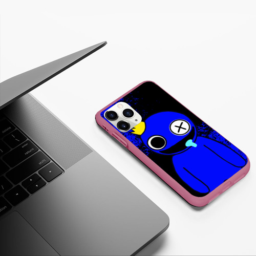 Чехол для iPhone 11 Pro матовый с принтом Радужные друзья: улыбчивый Синий, фото #5
