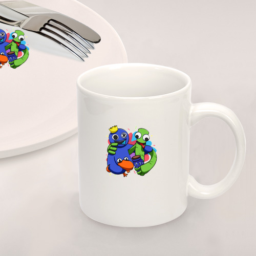 Набор: тарелка + кружка Персонажи игры Радужные друзья - фото 2