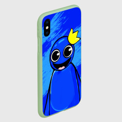 Чехол для iPhone XS Max матовый Радужные друзья: веселый Синий - фото 2