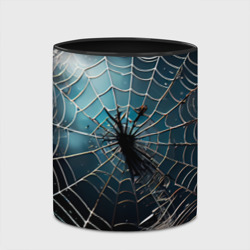 Кружка с полной запечаткой Halloween - паутина на фоне мрачного неба - фото 2