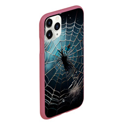 Чехол для iPhone 11 Pro Max матовый Halloween - паутина на фоне мрачного неба - фото 2