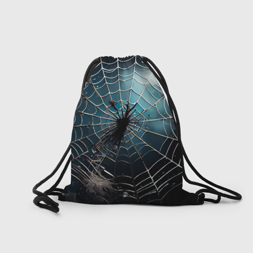 Рюкзак-мешок 3D Halloween - паутина на фоне мрачного неба - фото 2