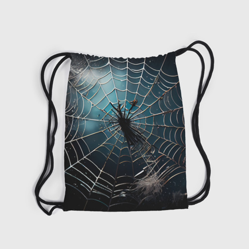 Рюкзак-мешок 3D Halloween - паутина на фоне мрачного неба - фото 6
