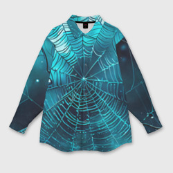 Женская рубашка oversize 3D Halloween паутина