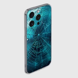 Чехол для iPhone 15 Pro силиконовый с защитой камеры Halloween паутина - фото 2