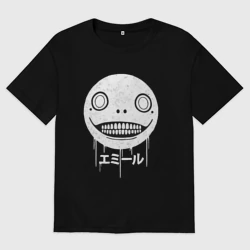 Женская футболка хлопок Oversize Emil лицо