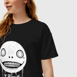 Женская футболка хлопок Oversize Emil лицо - фото 2