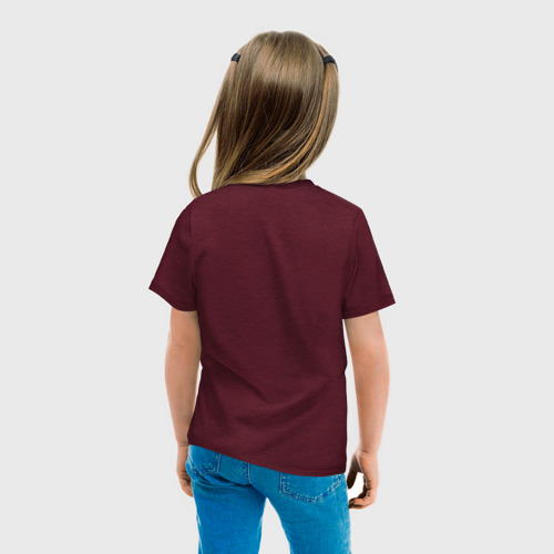 Детская футболка хлопок с принтом Человек-бензопила Пауэр, вид сзади #2