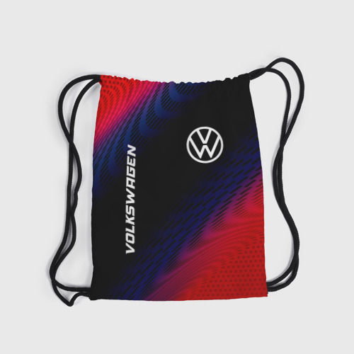 Рюкзак-мешок 3D Volkswagen красный карбон - фото 6