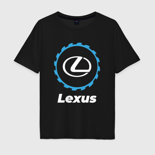 Мужская футболка хлопок Oversize с принтом Lexus в стиле Top Gear, вид спереди #2