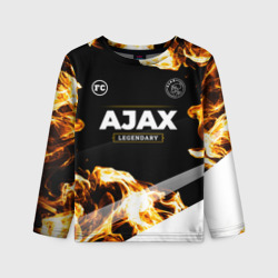 Детский лонгслив 3D Ajax legendary sport fire