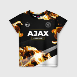 Детская футболка 3D Ajax legendary sport fire