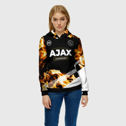Женская толстовка 3D Ajax legendary sport fire - фото 2