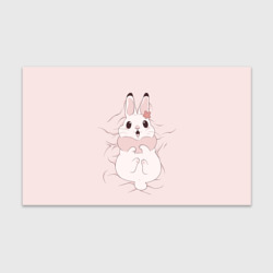 Бумага для упаковки 3D Милый кролик на розовом