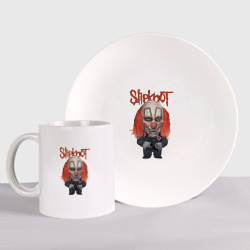 Набор: тарелка + кружка Slipknot clown art