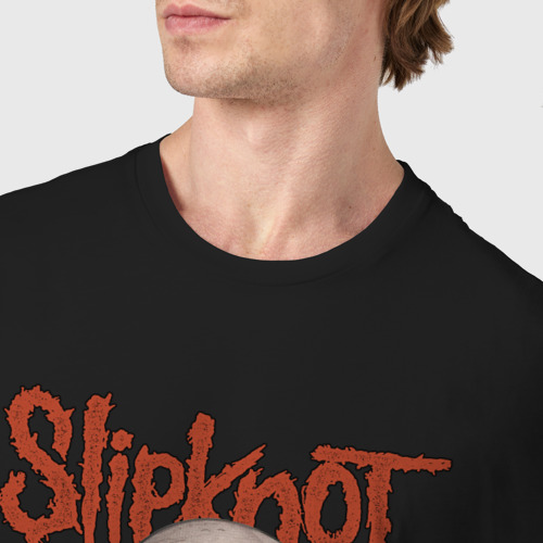 Мужская футболка хлопок Slipknot clown art, цвет черный - фото 6