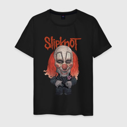 Мужская футболка хлопок Slipknot clown art