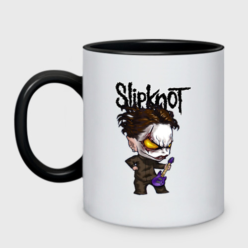 Кружка двухцветная Slipknot   art, цвет белый + черный