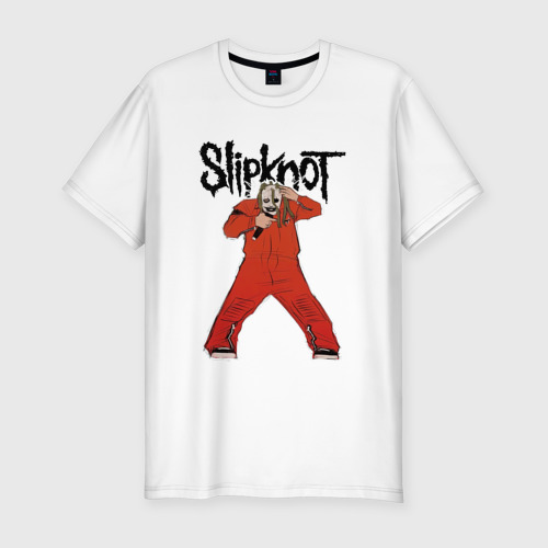 Мужская футболка хлопок Slim Slipknot fan art, цвет белый