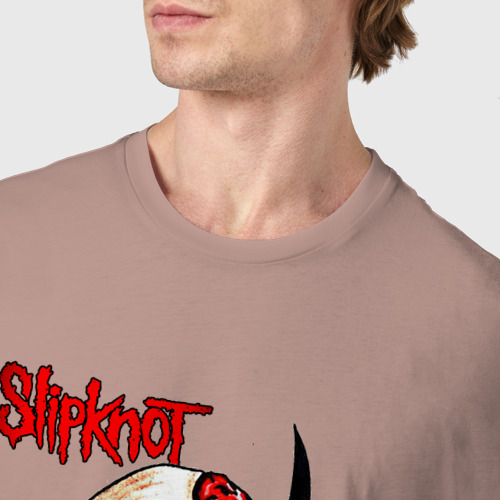 Мужская футболка хлопок с принтом Slipknot fan, фото #4
