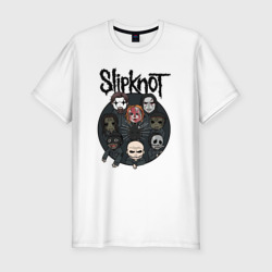 Мужская футболка хлопок Slim Slipknot art fan