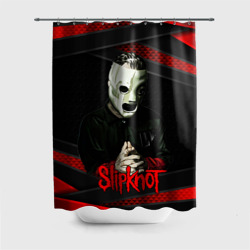 Штора 3D для ванной Slipknot black & red