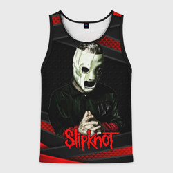 Мужская майка 3D Slipknot black & red