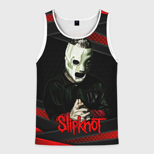 Мужская майка 3D Slipknot black & red, цвет 3D печать