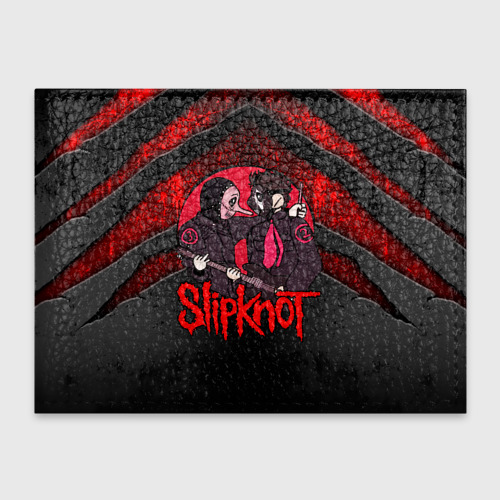 Обложка для студенческого билета Slipknot black  and red, цвет бирюзовый