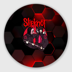 Круглый коврик для мышки Slipknot art black