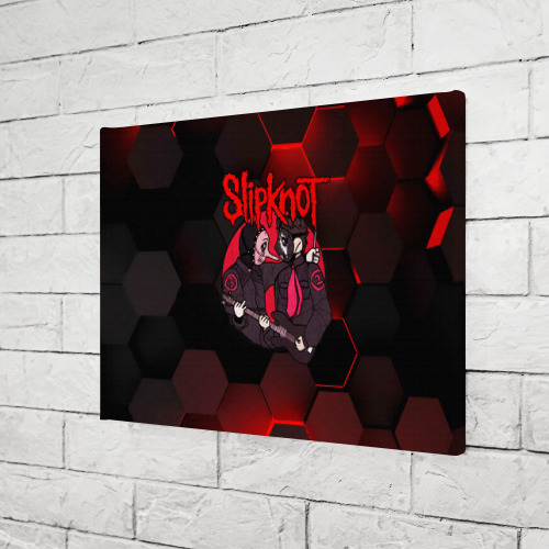 Холст прямоугольный Slipknot art black, цвет 3D печать - фото 3